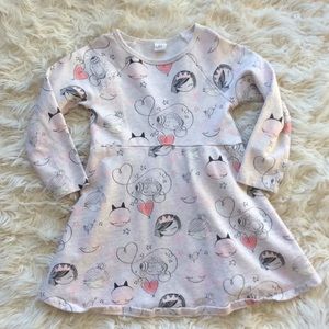 5/$45 Gap girl graphic sweatshirt dress l/s 4